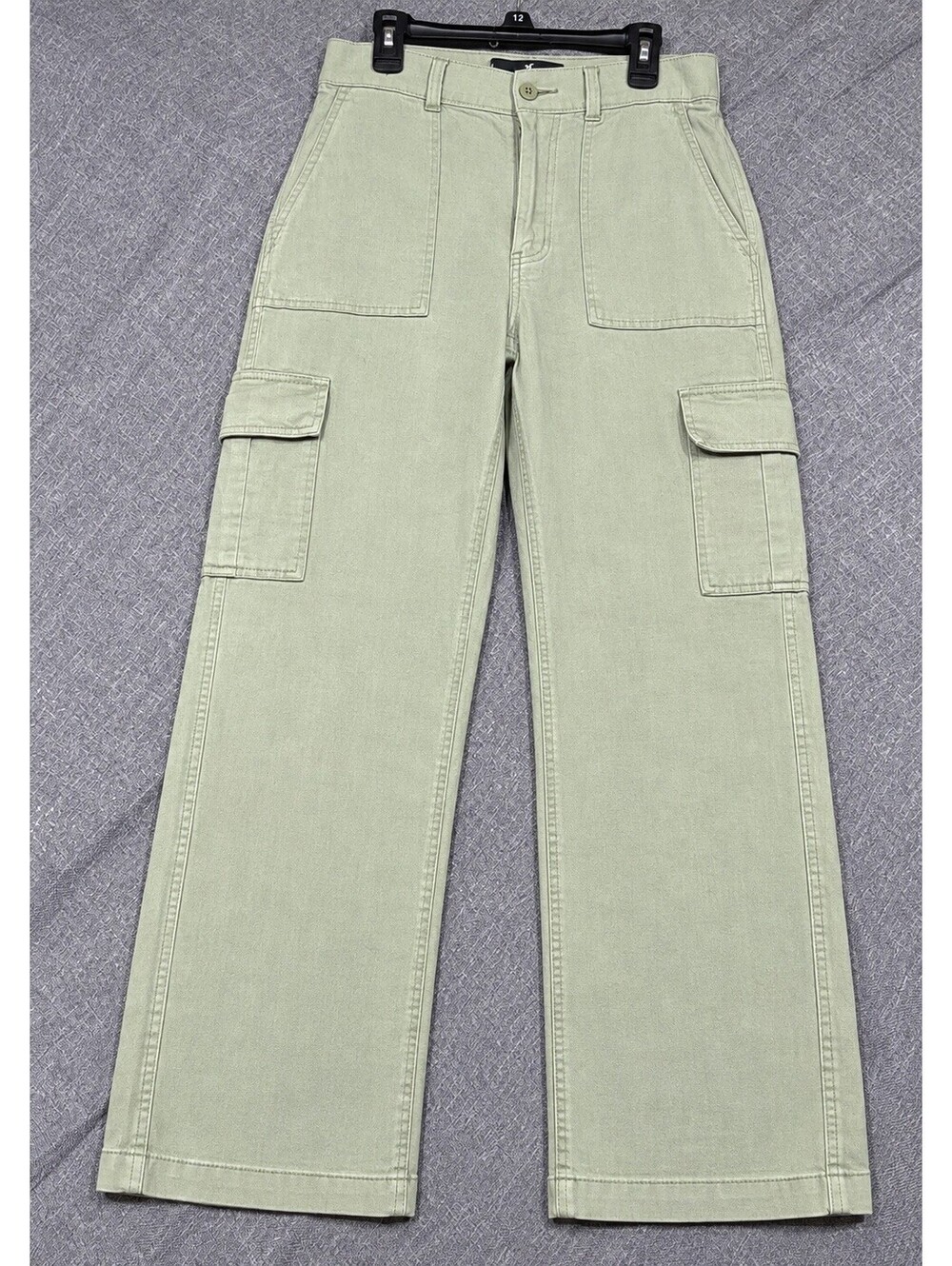 Hollister Sage Green Ultra High Rise Vintage Baggy Pants Size S Y2K Streetwear